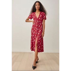 Reformation Locklin Cassia Midi Dress